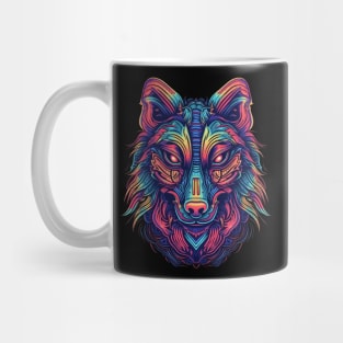 DMT Art Style Wolf Mug